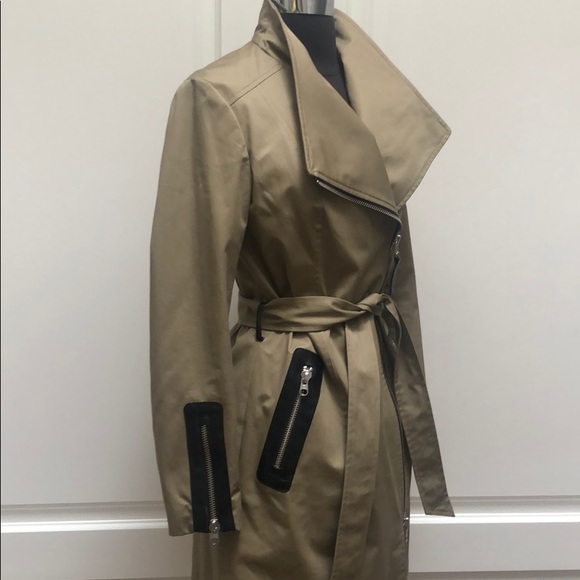 Mackage Estela belted Trench with leather trim - Picture 4 of 8